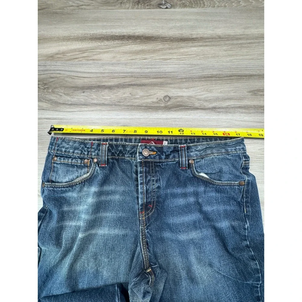 Vintage Jordache Lo-Rise Flare Jeans Women 15/16 Blue Dark‎ Wash Button Fly